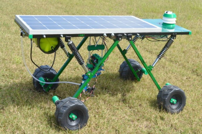El robot argentino GBOT funciona con energía solar y combate malezas con láser
