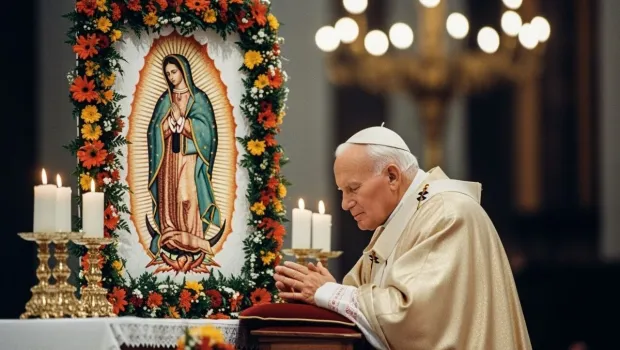 Oración de san Juan Pablo II a la Virgen de Guadalupe