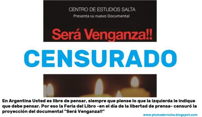 Censura en Progrelandia: Documental “Será Venganza”