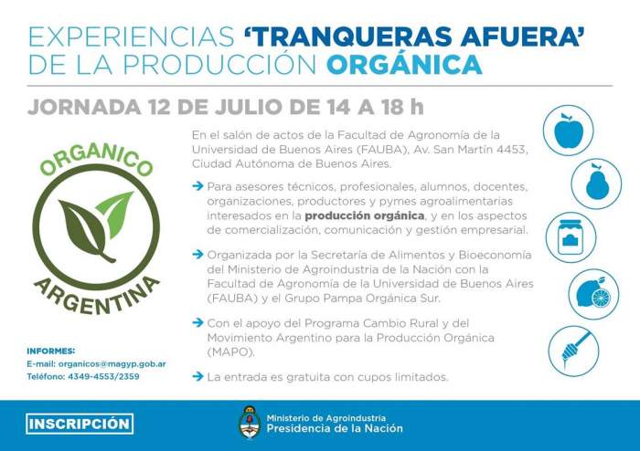 Jornada de producción orgánica “Tranqueras Afuera”.