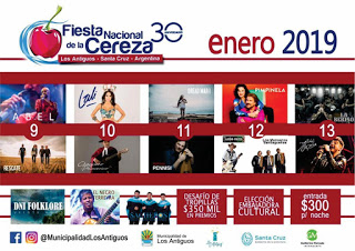 Los Antiguos invita al país a su 30ª Ediciòn de la “Fiesta Nacional de la Cereza”