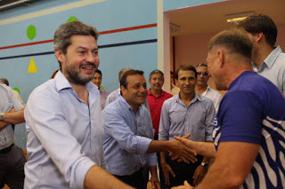 El nuevo ministro de Turismo y Deportes Matias Lammens recorrió Posadas junto al gobernador Herrera Ahuad