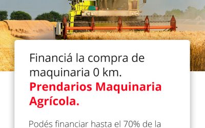 Pesos y granos para financiar la compra de máquinas