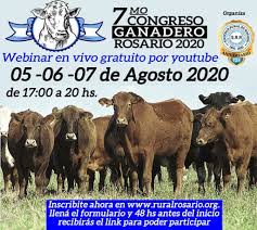 5, 6 y 7 de Agosto: #Congreso Ganadero 2020 desafíosde la Ganadería para el nuevo mundo