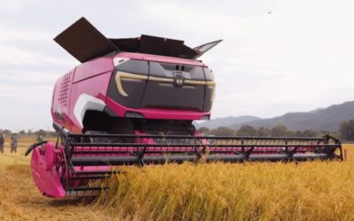 En China, probaron a campo una cosechadora robot de 400 CV