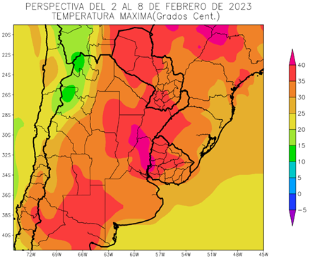 El retorno de los vientos del Trópico elevará las temperaturas por encima de lo normal en la mayor parte del área agrícola, iniciando un lapso seco y cálido que se extenderá por varios días.