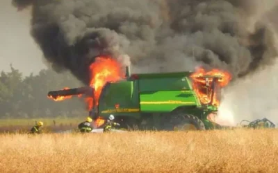 Pautas para evitar incendios durante la cosecha