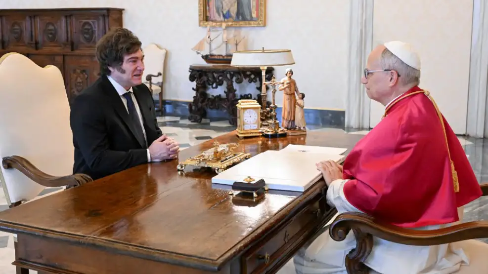 Milei se reunió con León XIV: el Papa le confirmó que visitará la Argentina