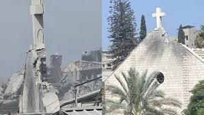 FOTOS: Así quedó la Iglesia de la Sagrada Familia de Gaza tras el ataque israelí