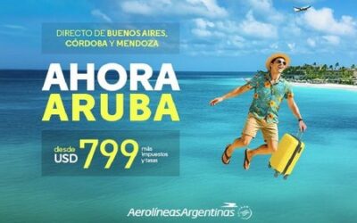Aerolíneas Argentinas: Nueva ruta a Aruba desde Buenos Aires, Córdoba y Mendoza