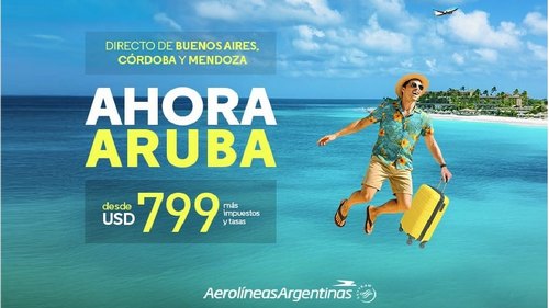 Aerolíneas Argentinas: Nueva ruta a Aruba desde Buenos Aires, Córdoba y Mendoza
