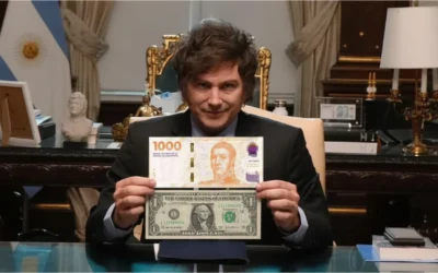 El dólar oficial cerró hoy en $1.400 para la compra y $1.460 para la venta, clima positivo en los mercados tras el triunfo de LLA