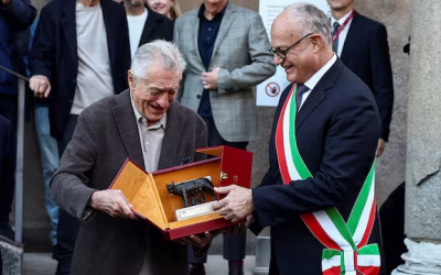 Robert De Niro celebró sus raíces italianas con un premio en Roma
