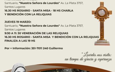 Hoy las reliquias de Bernardita, la vidente de Lourdes visitan Santos Lugares