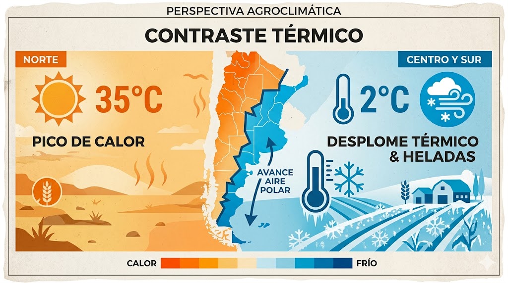 Calor, lluvias escasas y el regreso de las heladas: el escenario para las próximas semanas