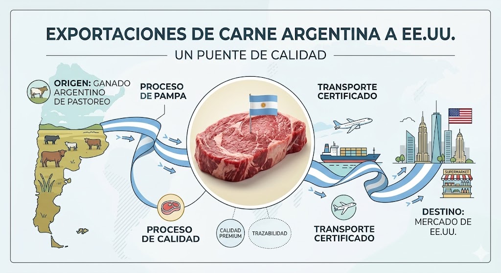 Creció un 369% la venta de carne argentina a los Estados Unidos