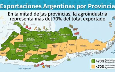 En la mitad de las provincias argentinas, la agroindustria representa más del 70% del total exportado En la mitad de las provincias argentinas, la agroindustria representa más del 70% del total exportado