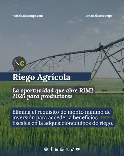 Riego agrícola: La oportunidad que abre RIMI 2026 para productores