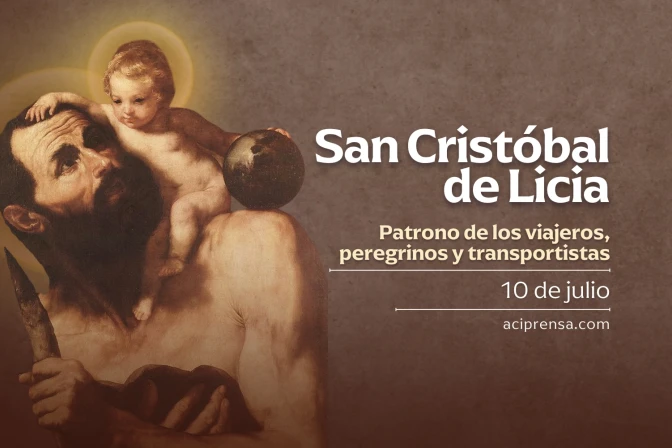 Hoy celebramos a San Cristóbal de Licia, patrono de los viajeros y peregrinos