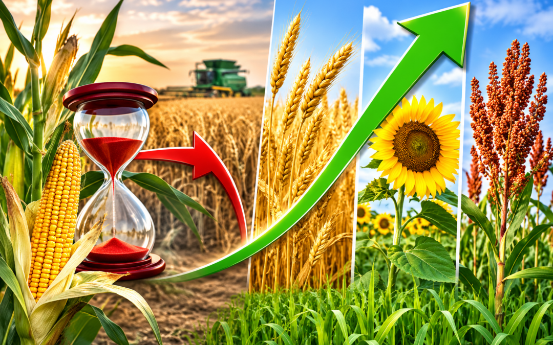 Hay demoras en maíz y avances en trigo, girasol y sorgo en el área agrícola