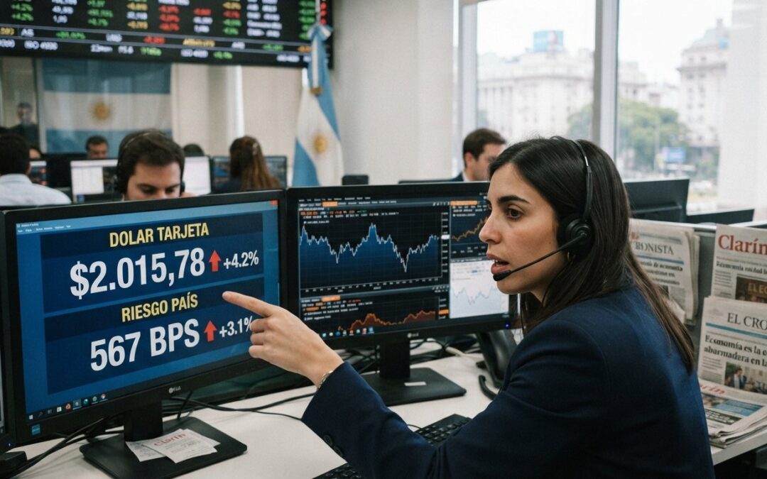 Dólar tarjeta por encima de los .000 y el riesgo país tocó los 570 puntos básicos
