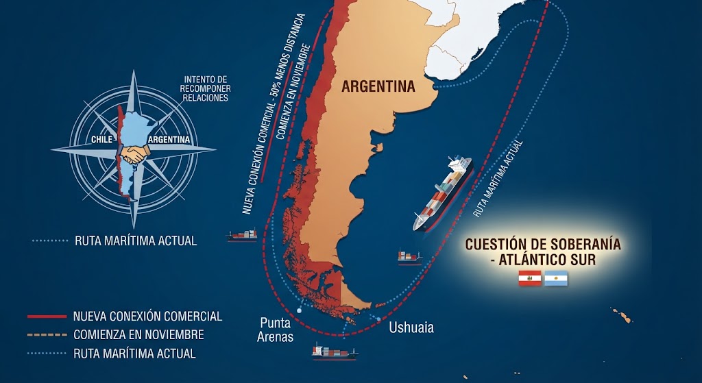 Punta Arenas, Chile, abrirá una ruta marítima con Malvinas y crece la tensión con Argentina
