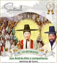 Hoy celebramos a San Andrés Kim y compañeros, mártires de Corea Hoy celebramos a San Andrés Kim y compañeros, mártires de Corea