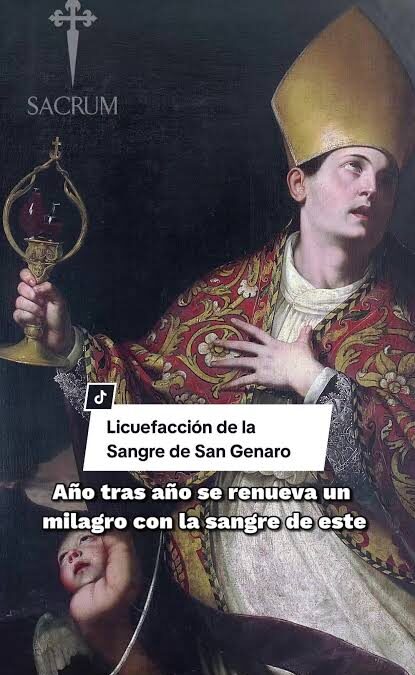 Hoy celebramos a San Genaro, mártir, patrono de los donantes de sangre y hoy ¡se produjo el milagro!