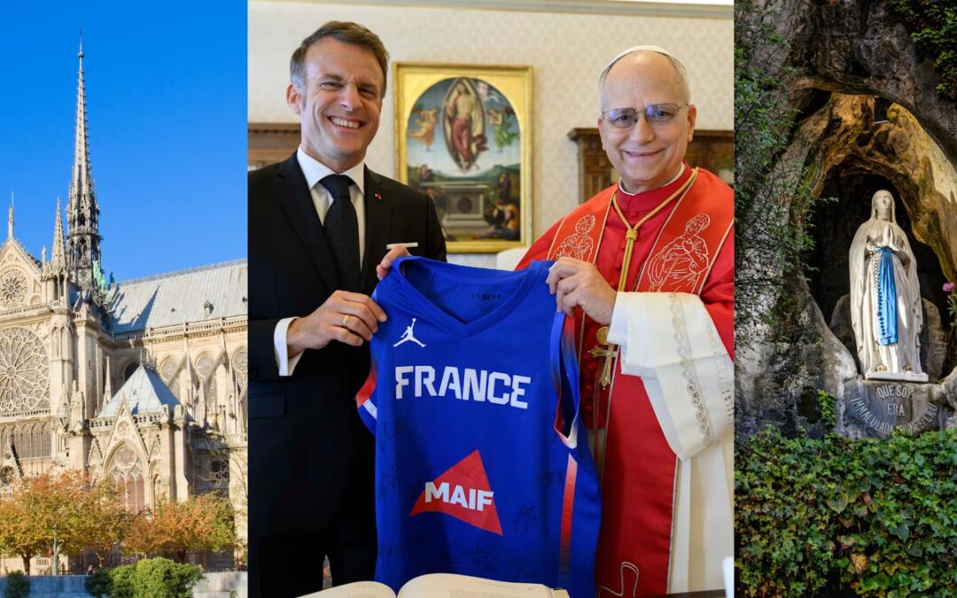 El papa León XIV inició un histórico viaje por Francia entre Notre Dame y Lourdes