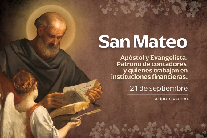 Hoy 21 de septiembre celebramos la fiesta de San Mateo, apóstol y evangelista Hoy 21 de septiembre celebramos la fiesta de San Mateo, apóstol y evangelista