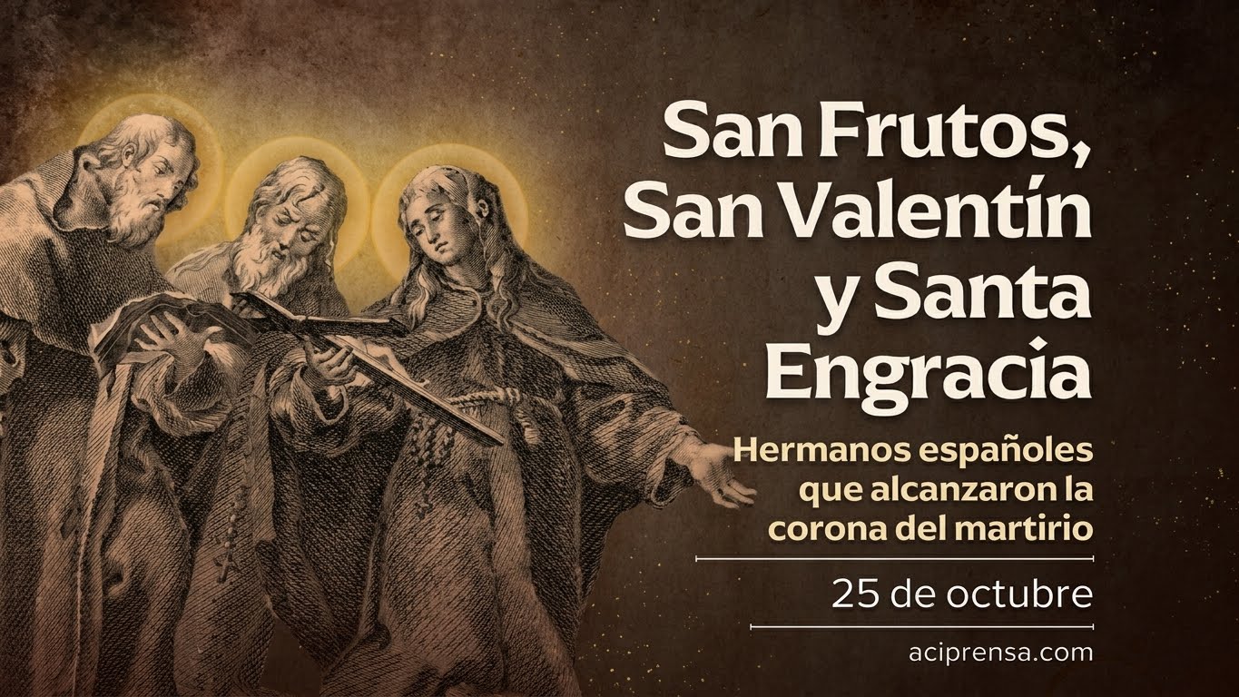 Hoy celebramos a San Frutos, Santa Engracia y San Valentín, hermanos y mártires Hoy celebramos a San Frutos, Santa Engracia y San Valentín, hermanos y mártires