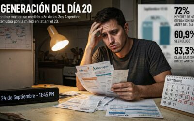 La generación del día 20: el 72% de los menores de 40 años se queda sin ingresos antes del fin de mes y el 60,9% se tuvo que endeudar La generación del día 20: el 72% de los menores de 40 años se queda sin ingresos antes del fin de mes y el 60,9% se tuvo que endeudar