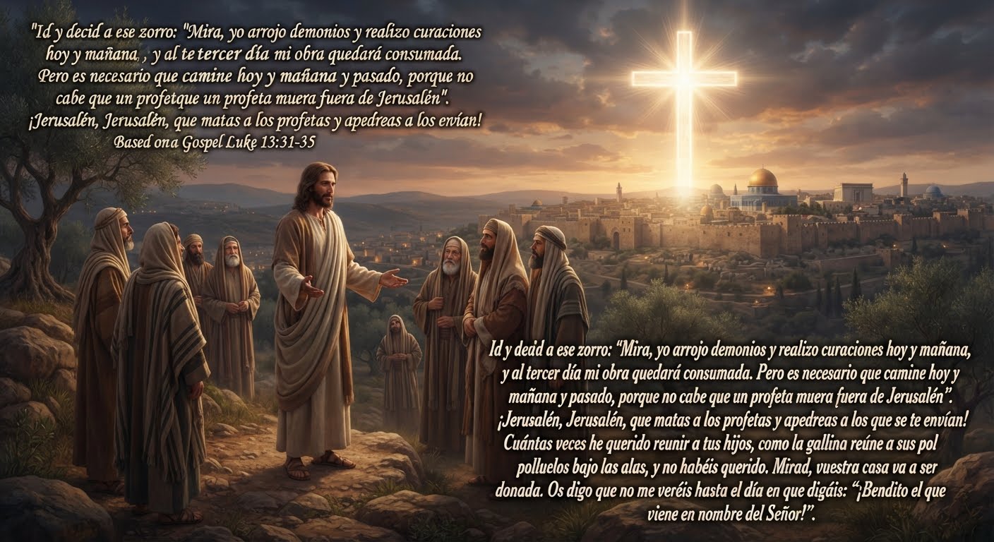 “ ¡Cuántas veces he querido reunir a tus hijos, como la gallina reúne a sus polluelos bajo las alas! ” “ ¡Cuántas veces he querido reunir a tus hijos, como la gallina reúne a sus polluelos bajo las alas! ”
