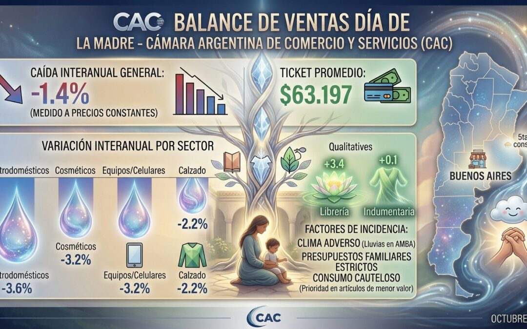 Las ventas por el Día de la Madre 2026 bajaron 1,4% interanual
